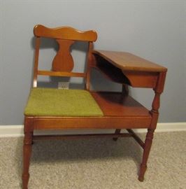 Vintage gossip bench/telephone table