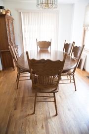 Large Oak Dining Table And Chairs