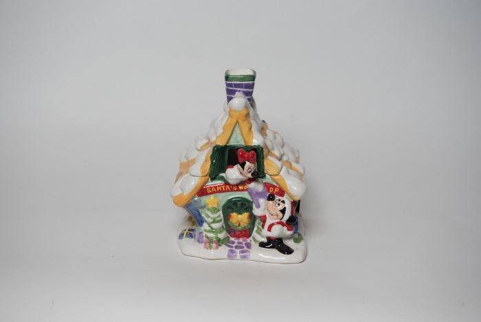 Mickey Mouse Christmas House Cookie Jar