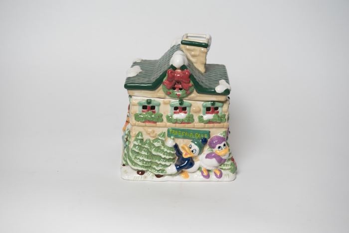 Daisy and Donald Christmas Cookie Jar