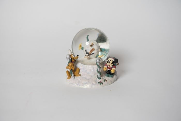 Mickey and Pluto Snow Globe