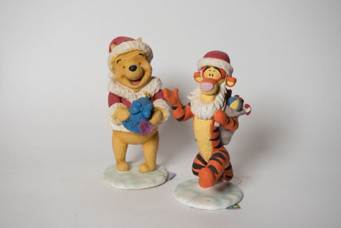 Winnie The Pooh and Tigger Christmas Figurines