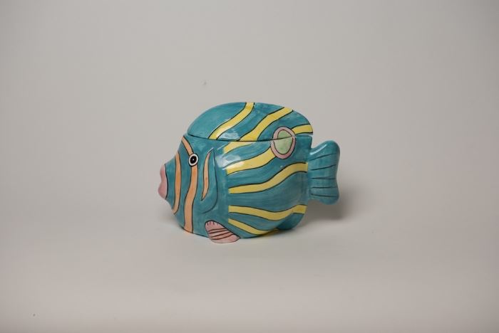 Ceramic Fish Jar with Lid