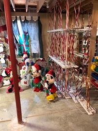 Outdoor Candy canes, Mickey Mouse and many more