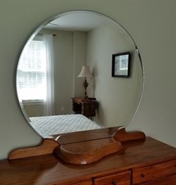 round mirror & holder stand
