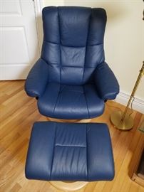 Danish Ekornes Stressless Leather Chair and Ottoman - Always sought after. Arrive early to be the first in line for this sweet thing! 