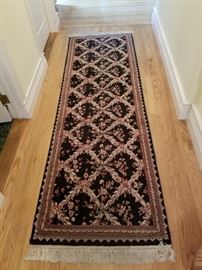 100% wood Persian Runner with it's Authentication