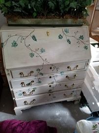 This is a sweetie...French Provincial/Shabby Chic Secretary Desk...hand painted too!