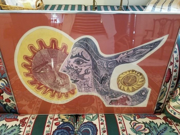 Vintage Betty LaDuke Litho from the 1970's. I wish I had the wall space! Wonderful piece. 