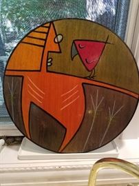 Wood Piece from Israel signed by Artist
