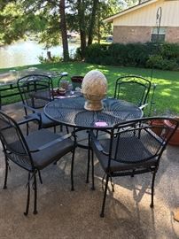 New Wrought iron patio table with 4 chairs