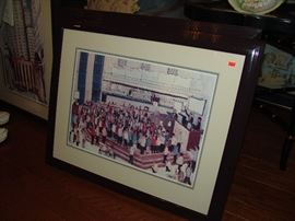 These vintage images show the loose, sketching style of the artist which adds to the unique charm of each or the 4 interpretive images.