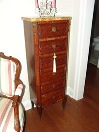 Marble top chest 