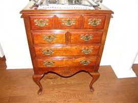 Mahogany silver chest