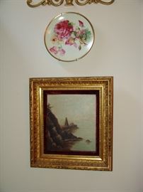Oil painting, antique frame