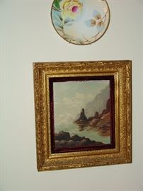 Oil painting, antique frame