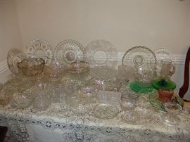 Large assortment of old and new glassware