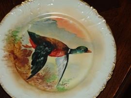 Porcelain, hand painted game plate