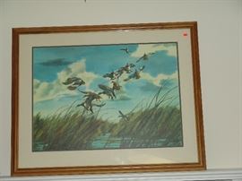 Signed duck print