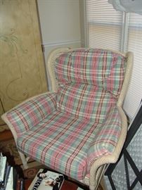 Wicker chair and matching recliner