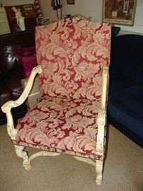 Upholstered painted chair