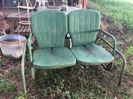 Gorgeous Vintage Green Glider