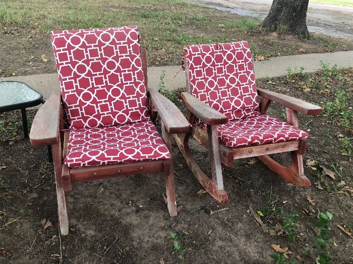 Redwood lawn chairs