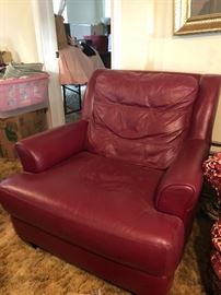 Ravishing Red Leather Chair