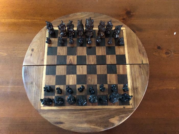 Hand carved chess set