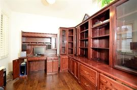 Whole room of gorgeous office furniture. Computer for sale too. Office chair not shown for sale.