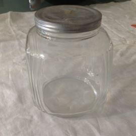 Antique glass jar.