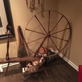 Antique spinning wheel from New England
