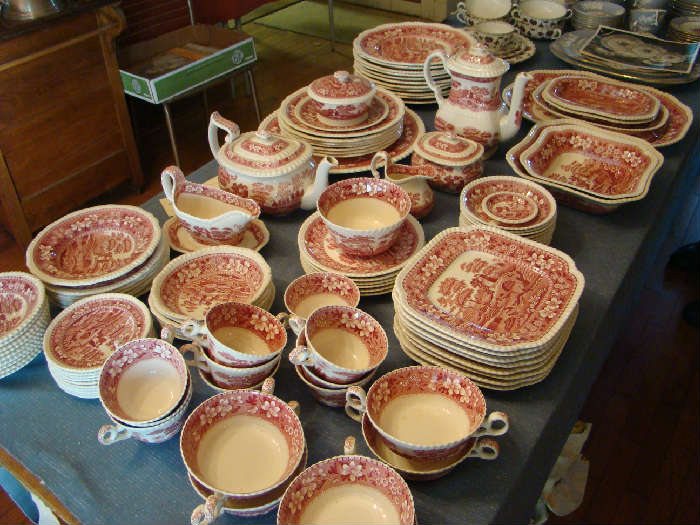 Large Set of Copeland Spode Old Pink Tower