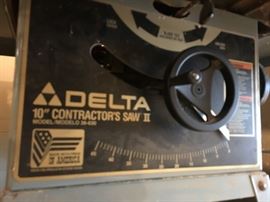 DELTA 10" CONTRACTOR SAW II