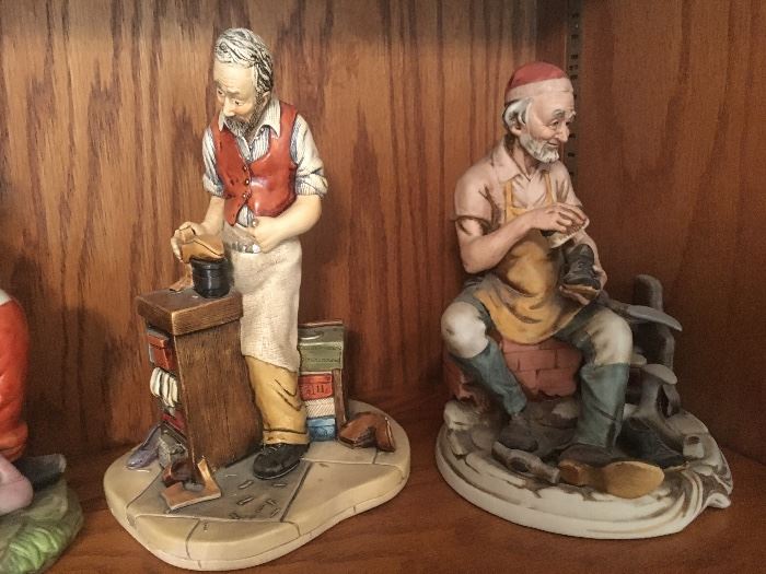 Large collection of “cobbler themed” figurines.