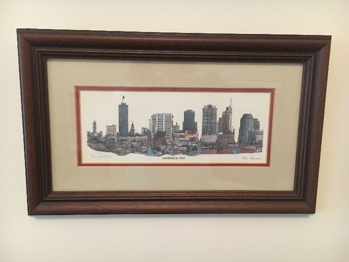 Several framed prints by Phil Ponder, some signed.