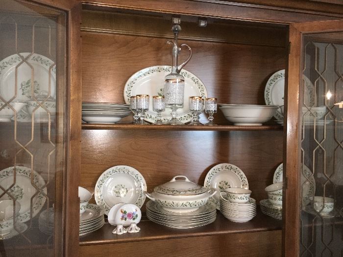 Vintage Princess China, Bridal Wreath pattern—service for 8 plus several completer pieces.