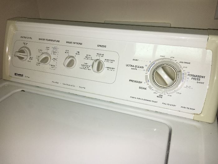 Older Kenmore washer and dryer.