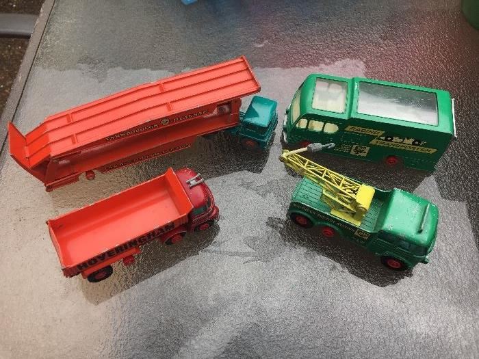 Vintage 1960s Matchbox King Size vehicles.