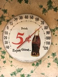 Ohio Jumbo Coca Cola thermometer, made in USA.