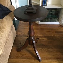 Antique mahogany empire plant stand.