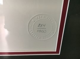 C. Ford Riley framed limited edition print, signed and numbered, raised seal.