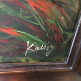 Original painting signed “Kathy”.