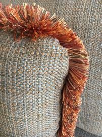 Quality tweed sofa by Woodmark, A Howard Miller Company. This photo shows colors better.