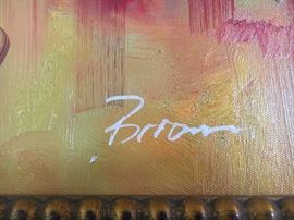 Large painting signed in lower right.