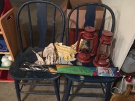 Two vintage painted chairs--ready for your creative touch.