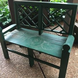 Garden bench.