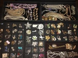 Vintage costume jewelry.