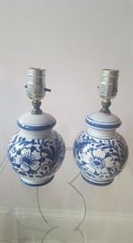 Pair of delft Lamps 