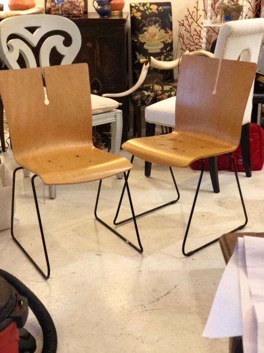 Bent wood Danish side chairs